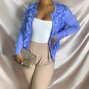 Charter Club Floral Appliqué cardigan